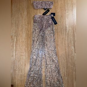 SOLD NWT - White Fox Mesh Sequin Set